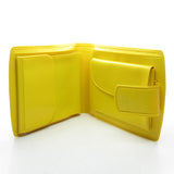 Charmkins yellow vinyl billfold wallet with coin purse