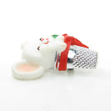 Hallmark pin with white mouse in silver thimble