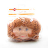 Zim's plastic doll head for custom doll project - red hair, blue eyes, freckles