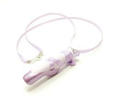 Lavender Pointe Shoe Polymer Clay Pendant Necklace