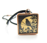 The Raven Soldered Glass Pendant Necklace