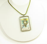 Owl Postage Stamp Necklace