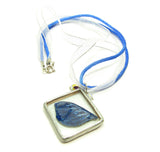 Royal Blue Fairy Wing Soldered Pendant Necklace