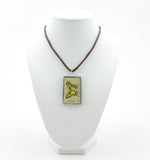 Butterfly Postage Stamp Soldered Pendant Necklace