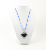 Royal Blue Fairy Wing Soldered Pendant Necklace