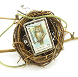 Owl & Forest Conservation Stamp Necklace