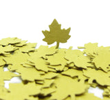 Mustard yellow maple leaf confetti