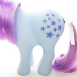 35th Anniversary Blue Belle My Little Pony toy with white hair ribbon