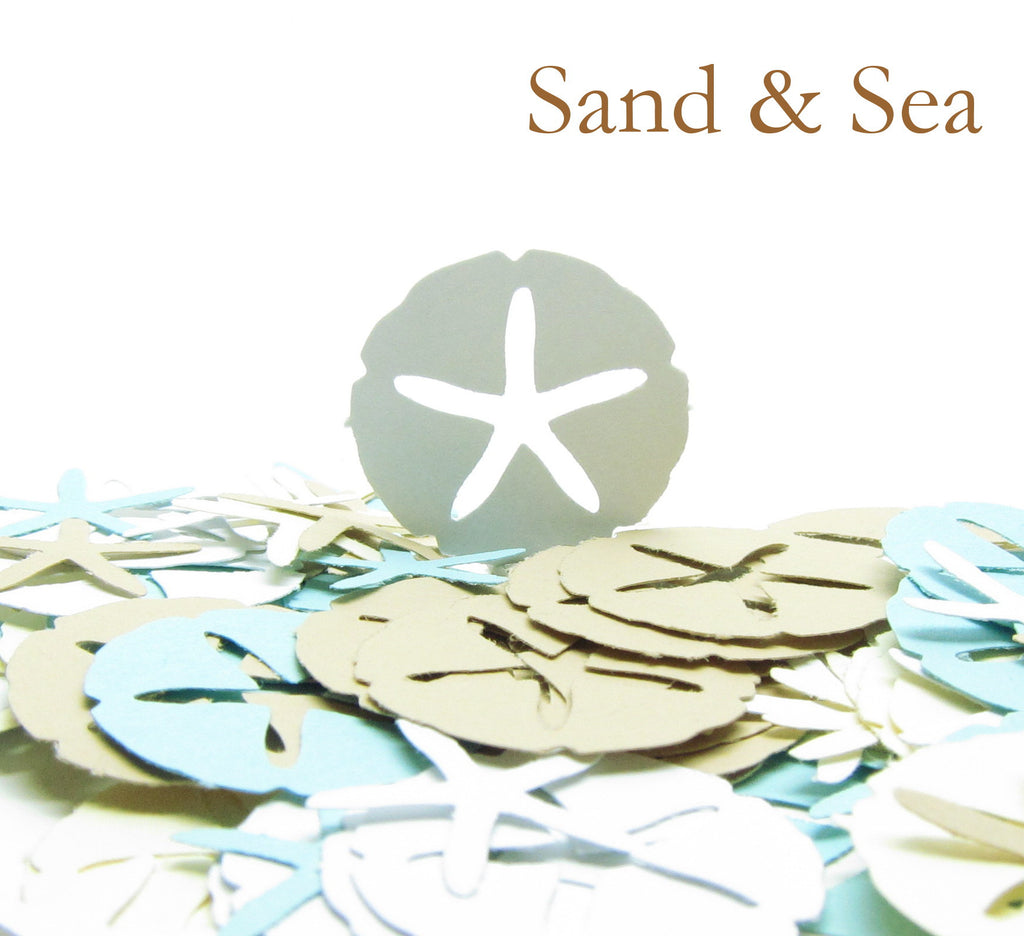 Sand Dollar Starfish Confetti Sea Star Paper Die Cut Shapes
