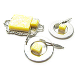 Miniature polymer clay dollhouse lemon bars