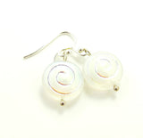 White Moon Sterling Silver Earrings