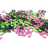 Black Pink Green Music Note Confetti