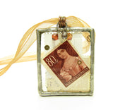 Postage Stamp Collage Necklace