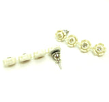 Vintage rose trim earrings