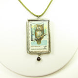 Owl & Forest Conservation Stamp Necklace
