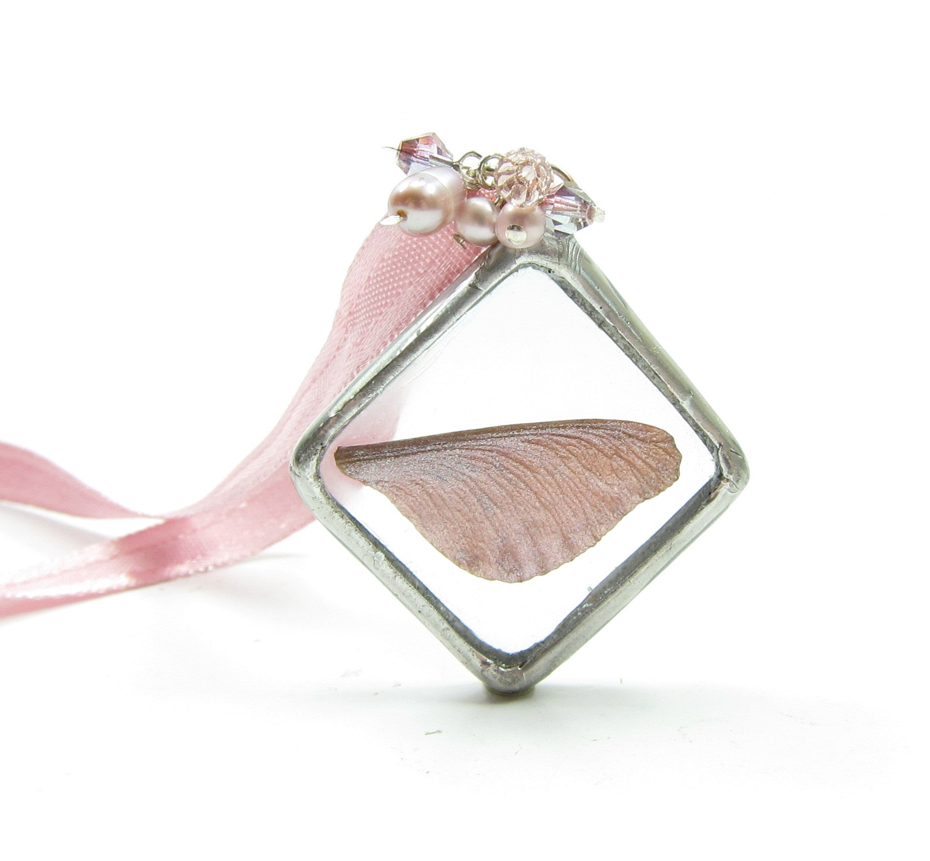 Rose Fairy Wing Soldered Pendant Necklace