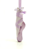 Lavender Pointe Shoe Polymer Clay Pendant Necklace