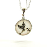 Stained Glass Peace on Earth Dove Necklace