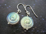 White Moon Sterling Silver Earrings