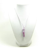 Lavender Pointe Shoe Polymer Clay Pendant Necklace