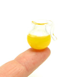 Dollhouse Miniature Orange Juice Pitcher & Juice Glasses Set