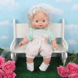 White baby doll booties for Angel Cake and Apricot Baby Blow Kiss dolls