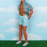 Blue safari shirt, shorts and shoes for Animal Lovin' Ken doll