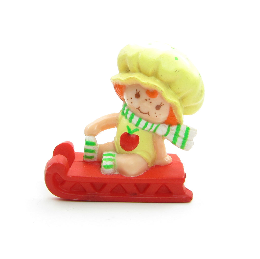 Apple Dumplin on a Sled Strawberrry Shortcake Miniature Figurine