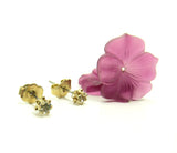 Vintage Avon frosted floral pansy flower convertible earrings