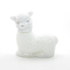 Avon Little Lamb white glass cologne bottle