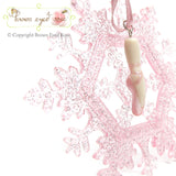 Sugar Plum Fairy pink Nutcracker pointe shoe necklace