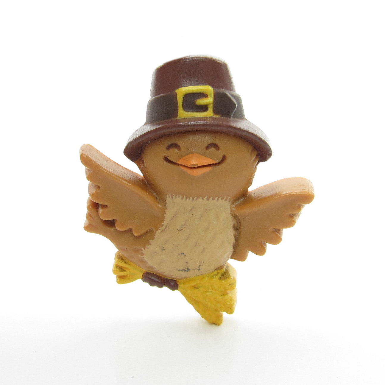 Hallmark bird in pilgrim hat Thanksgiving lapel pin