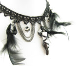 Black Swan Polymer Clay Pointe Shoe Necklace