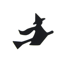 Black Witch on Broomstick Halloween Confetti