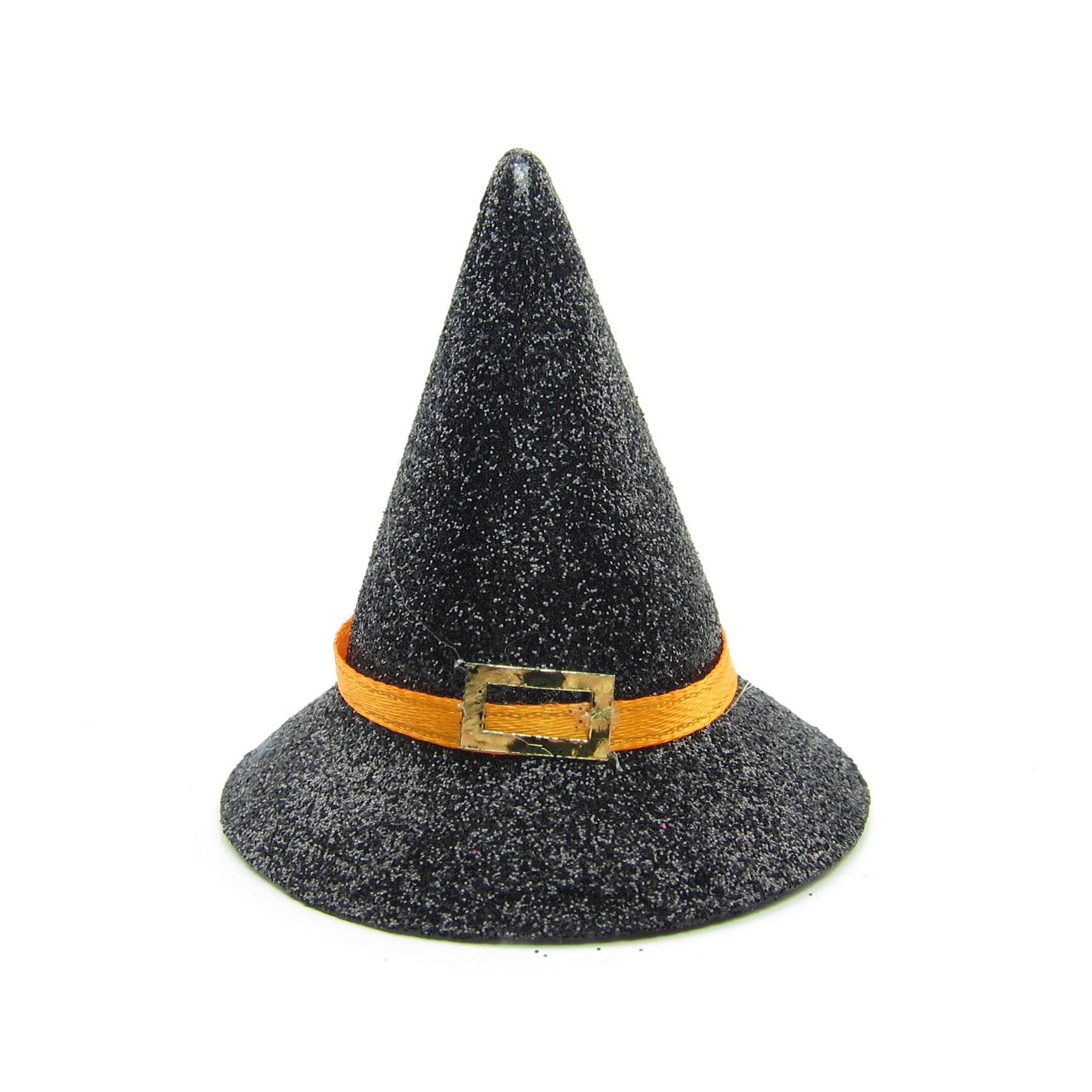 Halloween witch hat with black glitter