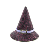 Halloween witch hat with black & pink glitter