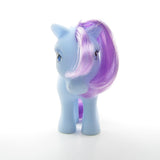 35th Anniversary Blue Belle My Little Pony toy with white hair ribbon