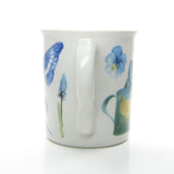 Vintage 1995 Marjolein Bastin bluebird and indigo bunting mug with blue designs