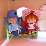 Strawberry Shortcake dolls on Berry Cheery Living Room sofa