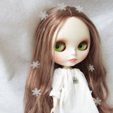 Silver snowflake necklace for Blythe or Pullip doll
