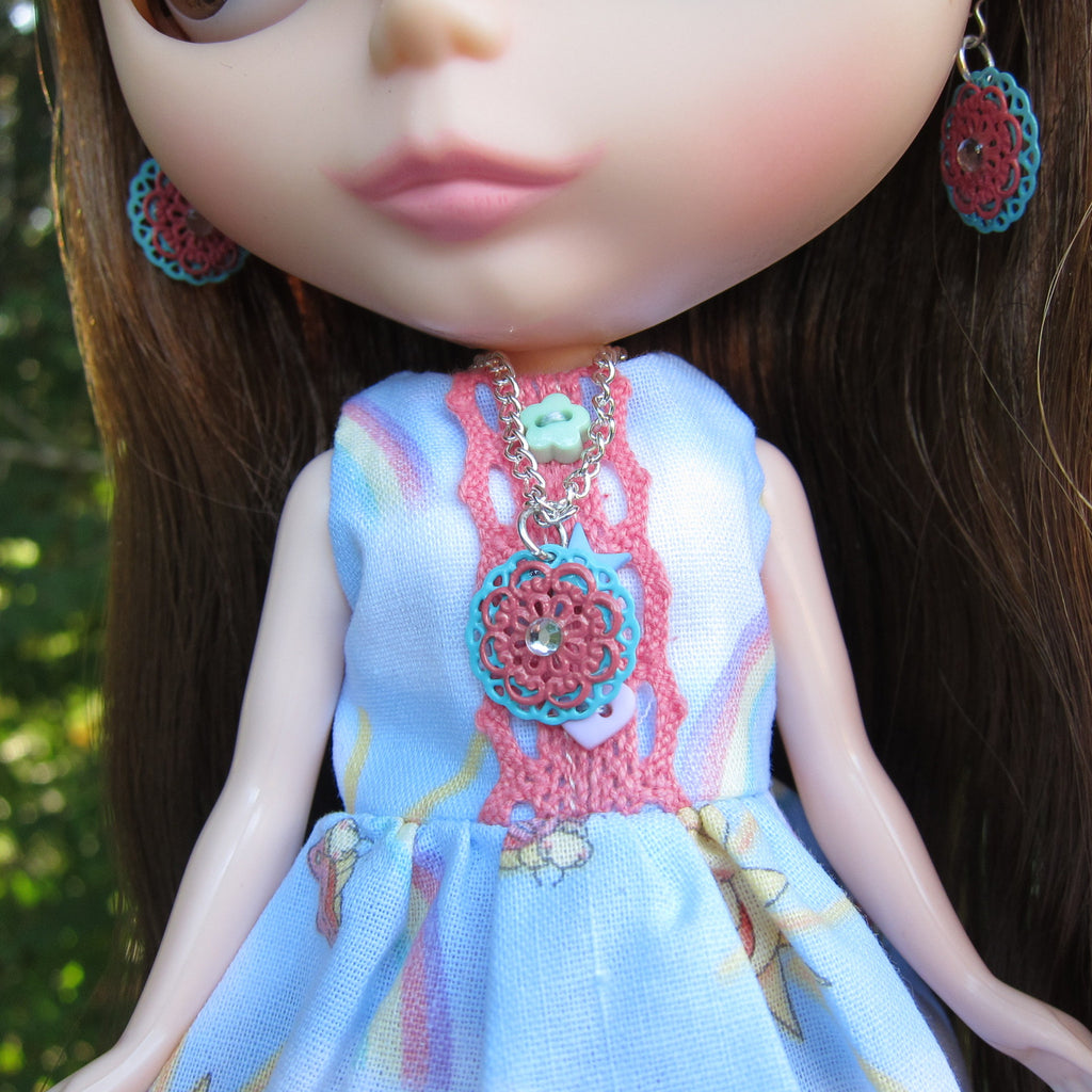 Filigree Pendant Necklace for Blythe and Playscale Dolls
