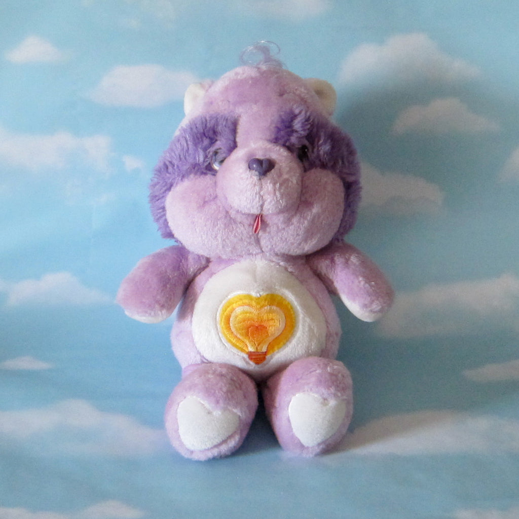 Bright Heart Raccoon Plush Vintage 13" Care Bears Cousins Stuffed Animal