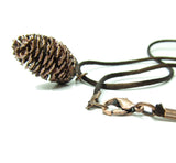 Pine Cone Necklace with Copper Clasp
