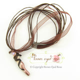 Autumn Fairy ballerina necklace on brown cord