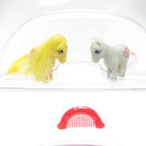 World's Smallest My Little Pony retro Butterscotch and Snuzzle ponies with comb