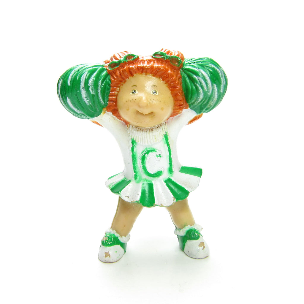 Cabbage Patch Kids Cheerleader Miniature Figurine Vintage PVC Redhead Girl