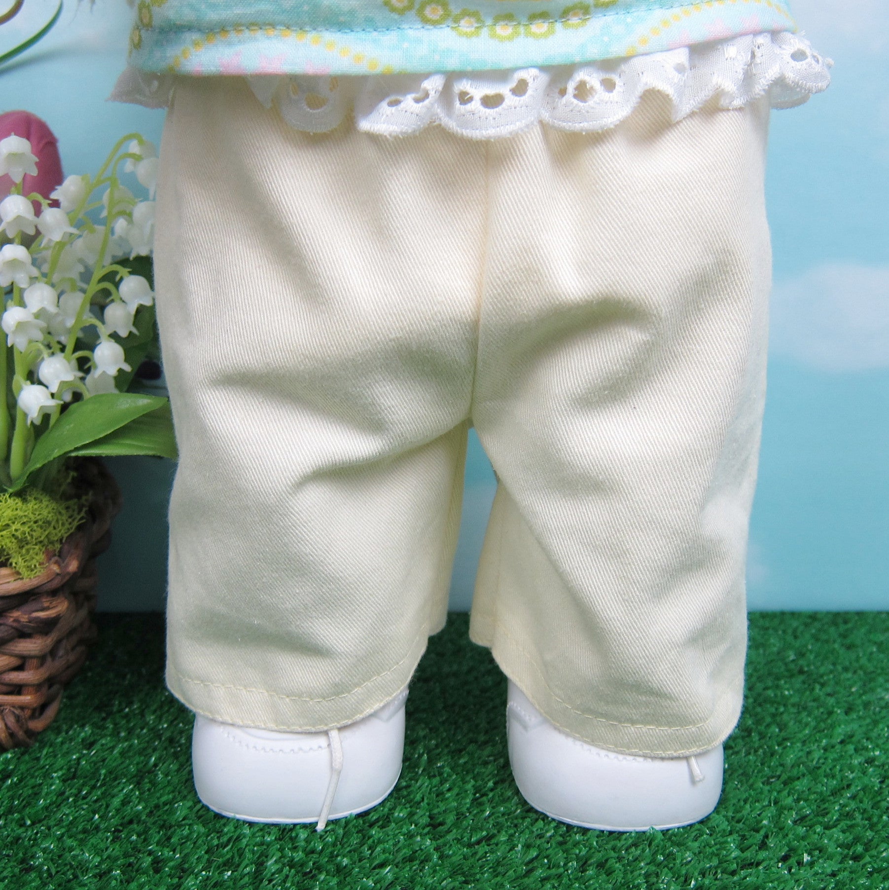 Yellow Jeans / Pants for 16" Cabbage Kids Dolls | Brown Eyed Rose