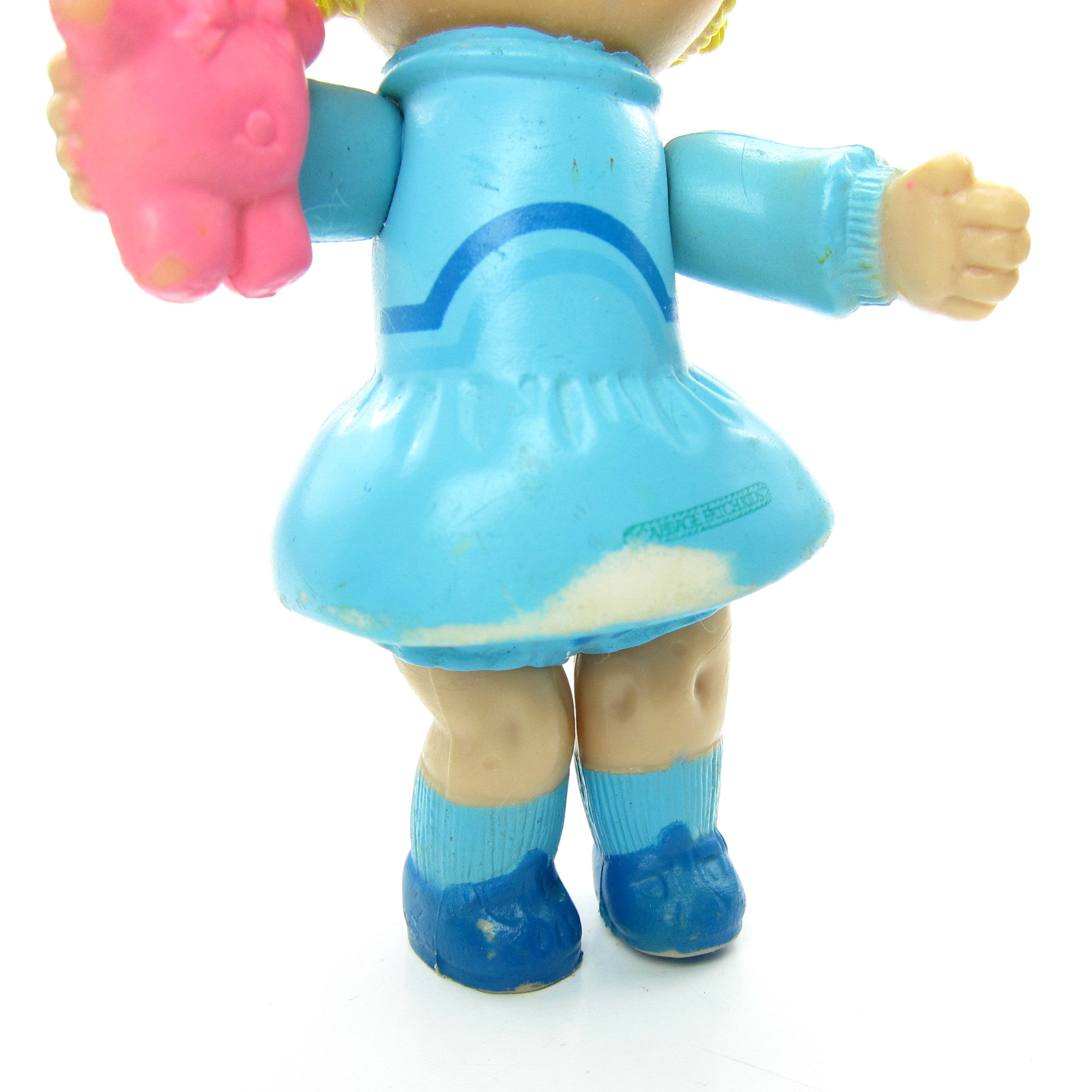 Girl with Blonde Pigtails & Blue Dress Vintage Cabbage Patch Kids Pose