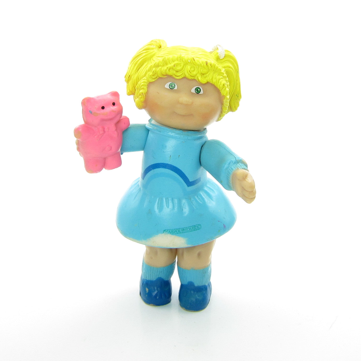 Girl with Blonde Pigtails & Blue Dress Vintage Cabbage Patch Kids Pose | Brown Eyed Rose Girl with Blonde Pigtails & Blue Dress Vintage Cabbage Patch Kids Pose | Brown Eyed Rose