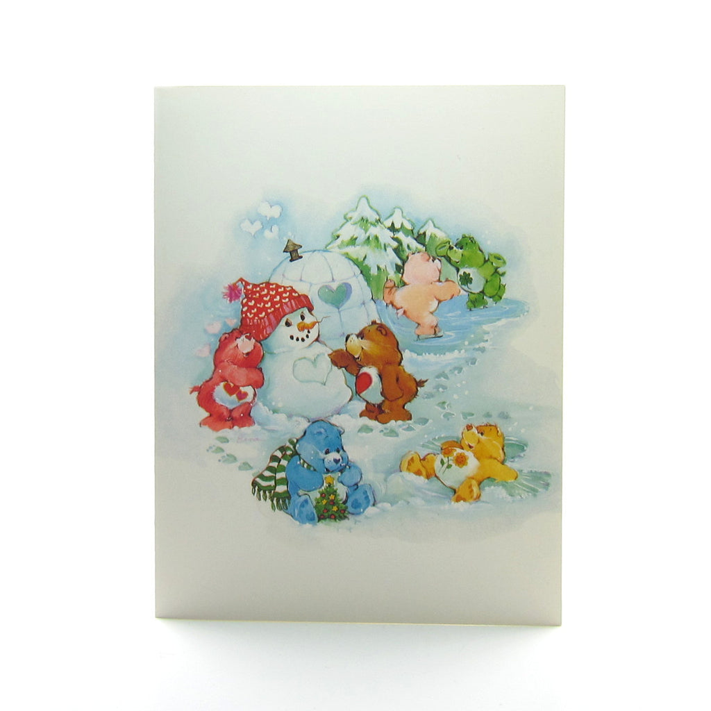 Care Bears Happy Holidays Greeting Card with Snowman & Igloo